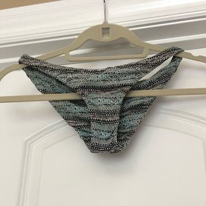 Volcom tribal print bikini bottom.